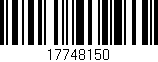 Código de barras (EAN, GTIN, SKU, ISBN): '17748150'