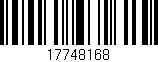 Código de barras (EAN, GTIN, SKU, ISBN): '17748168'