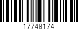 Código de barras (EAN, GTIN, SKU, ISBN): '17748174'