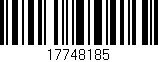 Código de barras (EAN, GTIN, SKU, ISBN): '17748185'