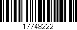 Código de barras (EAN, GTIN, SKU, ISBN): '17748222'