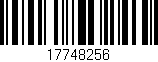 Código de barras (EAN, GTIN, SKU, ISBN): '17748256'
