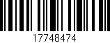 Código de barras (EAN, GTIN, SKU, ISBN): '17748474'