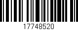 Código de barras (EAN, GTIN, SKU, ISBN): '17748520'