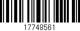 Código de barras (EAN, GTIN, SKU, ISBN): '17748561'