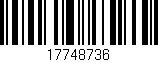 Código de barras (EAN, GTIN, SKU, ISBN): '17748736'