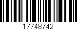 Código de barras (EAN, GTIN, SKU, ISBN): '17748742'