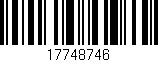 Código de barras (EAN, GTIN, SKU, ISBN): '17748746'