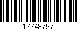Código de barras (EAN, GTIN, SKU, ISBN): '17748797'