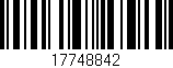 Código de barras (EAN, GTIN, SKU, ISBN): '17748842'