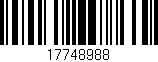 Código de barras (EAN, GTIN, SKU, ISBN): '17748988'