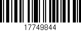 Código de barras (EAN, GTIN, SKU, ISBN): '17749844'