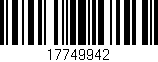 Código de barras (EAN, GTIN, SKU, ISBN): '17749942'