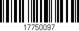 Código de barras (EAN, GTIN, SKU, ISBN): '17750097'