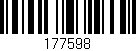 Código de barras (EAN, GTIN, SKU, ISBN): '177598'