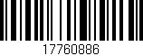 Código de barras (EAN, GTIN, SKU, ISBN): '17760886'