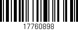Código de barras (EAN, GTIN, SKU, ISBN): '17760898'