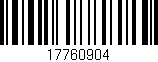 Código de barras (EAN, GTIN, SKU, ISBN): '17760904'
