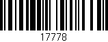 Código de barras (EAN, GTIN, SKU, ISBN): '17778'