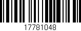 Código de barras (EAN, GTIN, SKU, ISBN): '17781048'