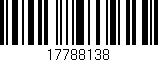 Código de barras (EAN, GTIN, SKU, ISBN): '17788138'
