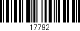 Código de barras (EAN, GTIN, SKU, ISBN): '17792'