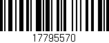 Código de barras (EAN, GTIN, SKU, ISBN): '17795570'