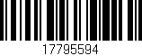 Código de barras (EAN, GTIN, SKU, ISBN): '17795594'