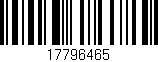 Código de barras (EAN, GTIN, SKU, ISBN): '17796465'