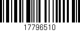Código de barras (EAN, GTIN, SKU, ISBN): '17796510'