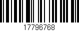 Código de barras (EAN, GTIN, SKU, ISBN): '17796768'