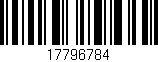 Código de barras (EAN, GTIN, SKU, ISBN): '17796784'