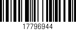 Código de barras (EAN, GTIN, SKU, ISBN): '17796944'