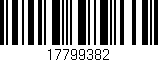 Código de barras (EAN, GTIN, SKU, ISBN): '17799382'