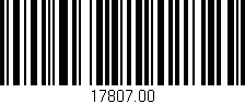 Código de barras (EAN, GTIN, SKU, ISBN): '17807.00'
