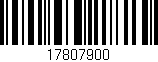 Código de barras (EAN, GTIN, SKU, ISBN): '17807900'