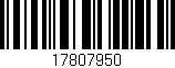 Código de barras (EAN, GTIN, SKU, ISBN): '17807950'