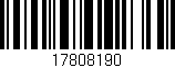 Código de barras (EAN, GTIN, SKU, ISBN): '17808190'