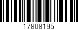 Código de barras (EAN, GTIN, SKU, ISBN): '17808195'