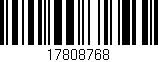 Código de barras (EAN, GTIN, SKU, ISBN): '17808768'