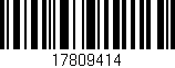 Código de barras (EAN, GTIN, SKU, ISBN): '17809414'
