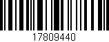 Código de barras (EAN, GTIN, SKU, ISBN): '17809440'