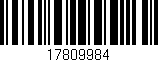 Código de barras (EAN, GTIN, SKU, ISBN): '17809984'