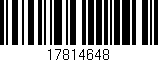 Código de barras (EAN, GTIN, SKU, ISBN): '17814648'