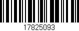Código de barras (EAN, GTIN, SKU, ISBN): '17825093'