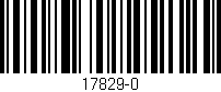 Código de barras (EAN, GTIN, SKU, ISBN): '17829-0'