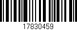 Código de barras (EAN, GTIN, SKU, ISBN): '17830459'