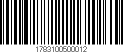 Código de barras (EAN, GTIN, SKU, ISBN): '1783100500012'