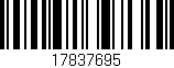 Código de barras (EAN, GTIN, SKU, ISBN): '17837695'