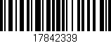 Código de barras (EAN, GTIN, SKU, ISBN): '17842339'